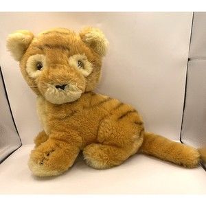 Vintage 1982 Dakin Stuffed Animal Tiffany Tiger Cub Pup 10 Rare Plush Toy Zoo P9